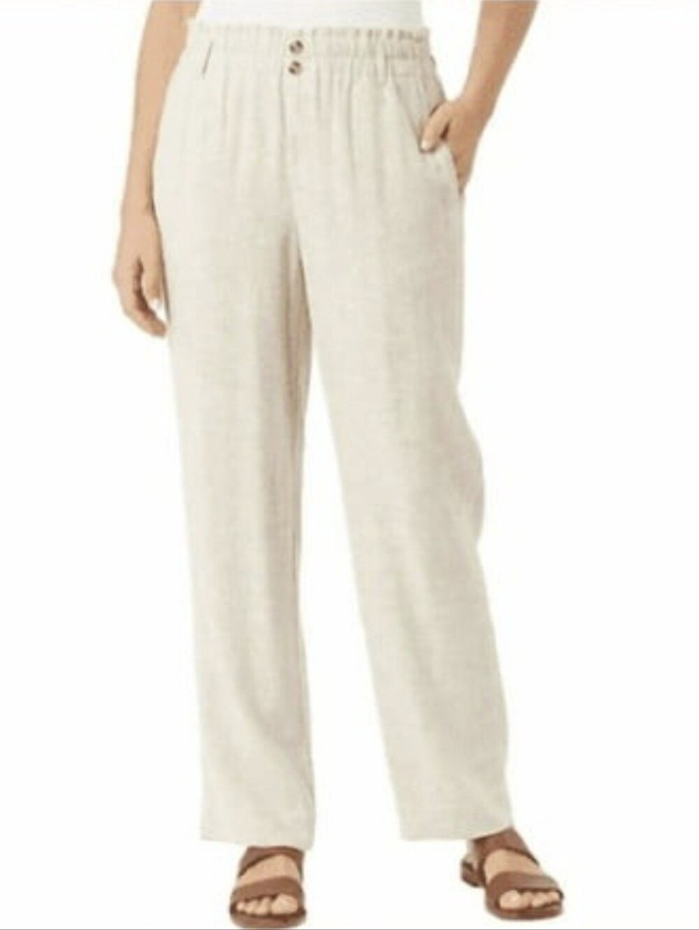 Briggs Womens Linen Blend Pant sz Medium